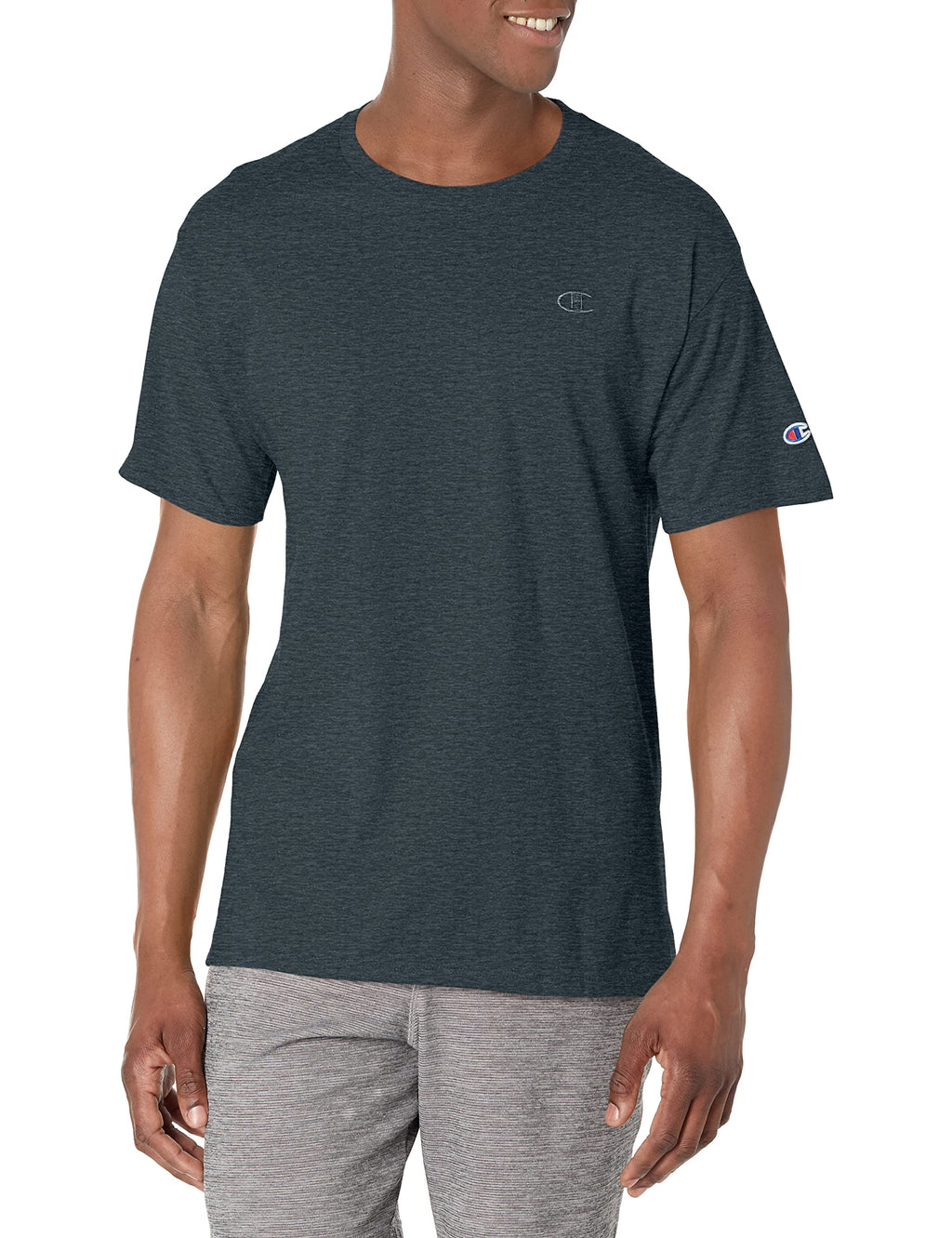 Champion Classic, Everyday Tee, Comfortable Soft Men's T-Shirt (Reg Tall), Granite Heather, 4X-Large Big