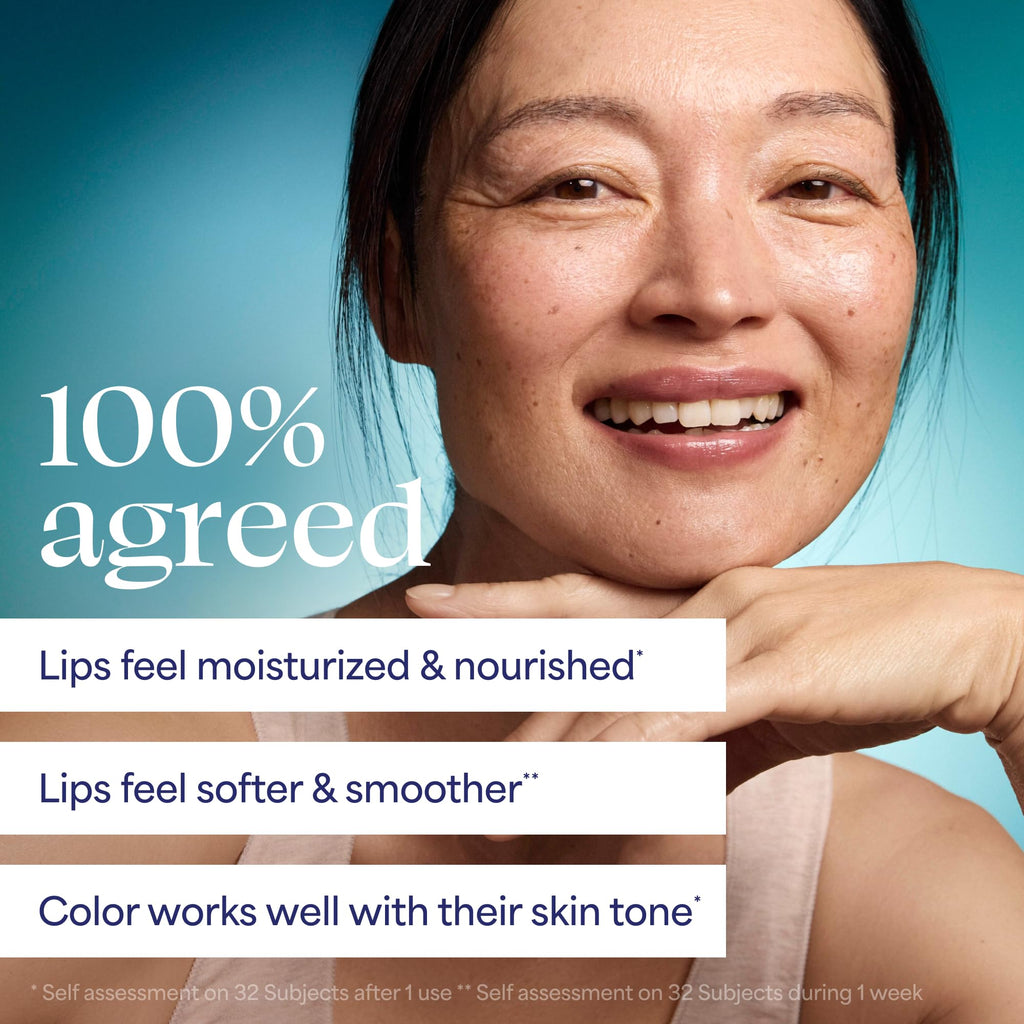 TULA Skin Care Glaze Plumping Lip Treatment, Shade Iced - Hydrating & Glossy Lip Balm with Hyaluronic Acid & Peptides, 0.28 oz.