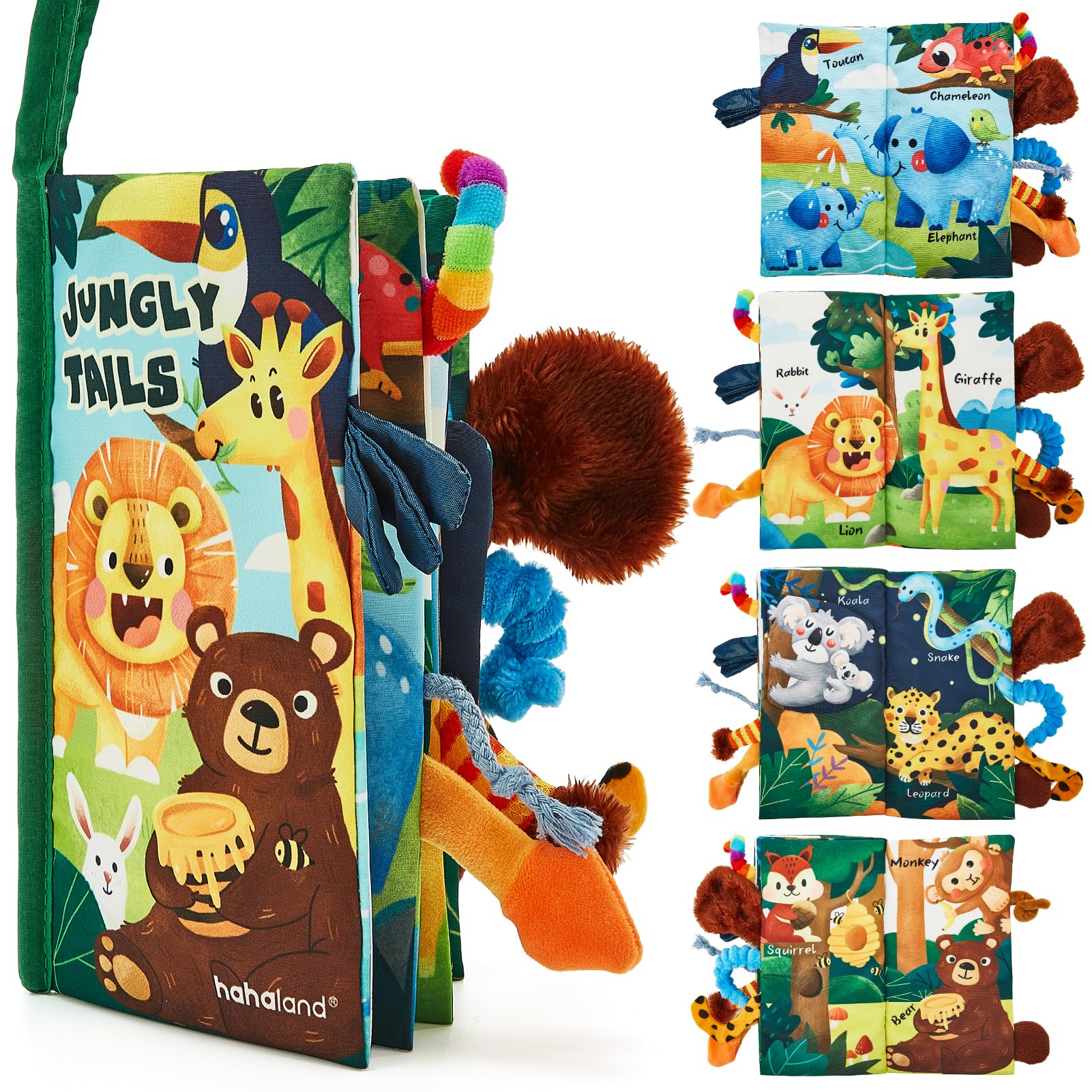 hahaland Baby Books 0-6 Months,Infant Tummy Time Toy Sensory Toys 6 to 12 Months Touch Feel Book Travel Toy Gifts for Boy Girl 0-3 Month Baby Shower Valentine Birthday Easter Basket Stuffers (Single)