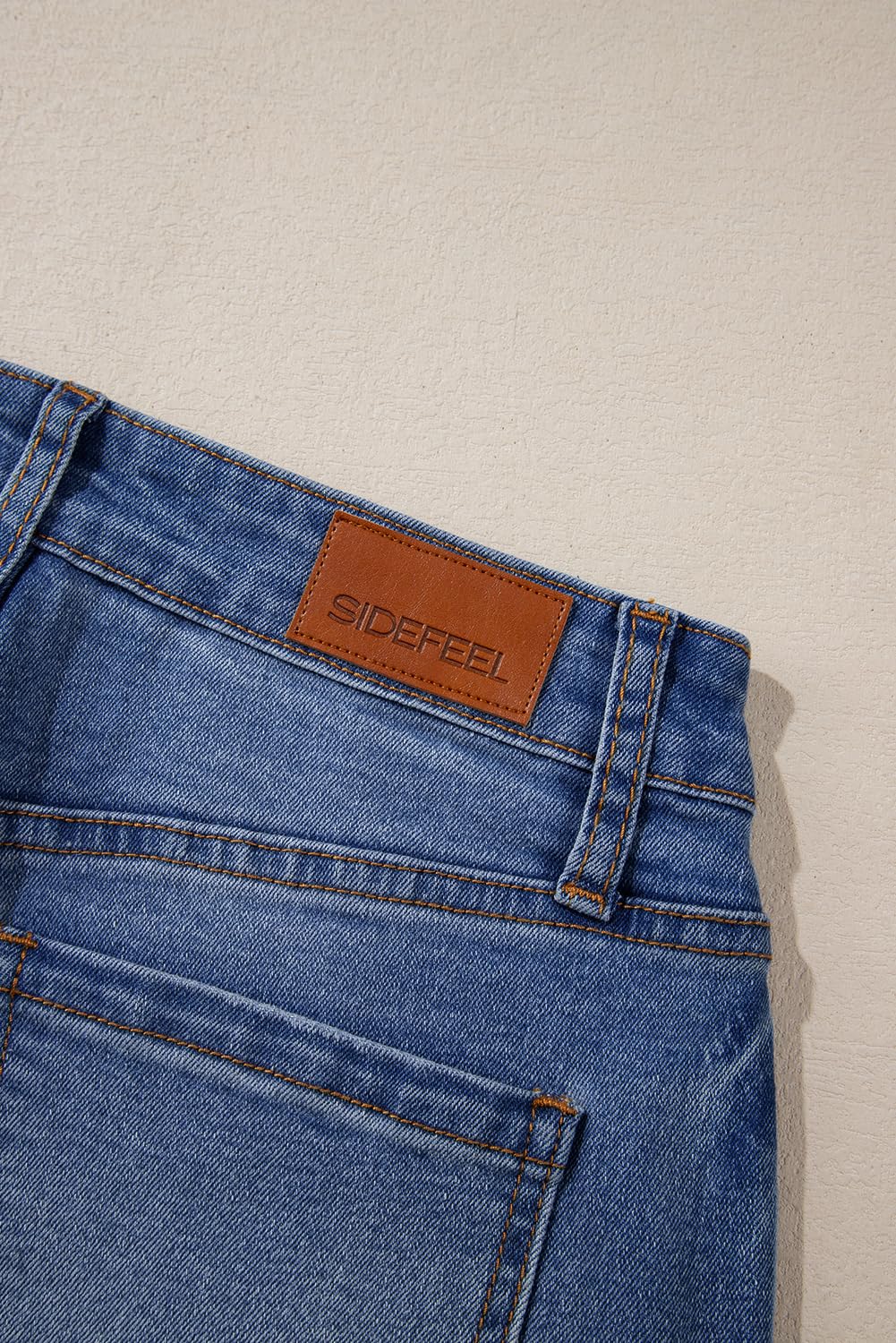 Sidefeel Women's Barrel Jeans Wide Leg Vintage Mid Rise Y2k Baggy Boyfriend Denim Pants Size 8 Blue