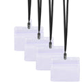 SEE-IT! 330 pcs Make 110 Name Tag Holders with Lanyards and White Insert Cards, Quick Load No Zipper Badge Protector ID Holder Heavy Duty Reusable Business School Church Conference