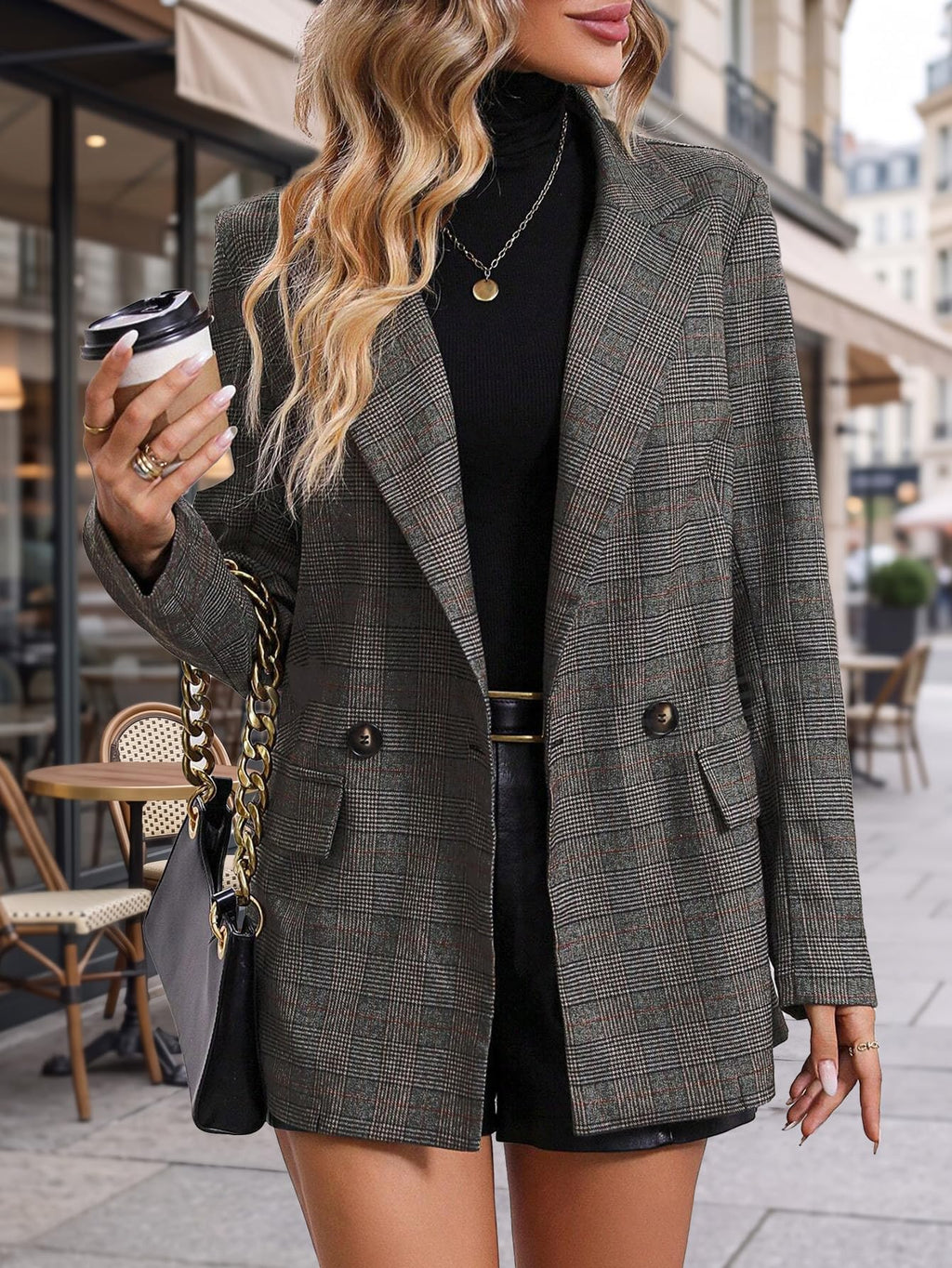 Mina Self Black Blazer Jacket for Women Womens Fashion 2026 Spring Today Clothes Trendy Clothing Boyfriend Outfits Petite Blazers Jackets Women's Fashion Suits
