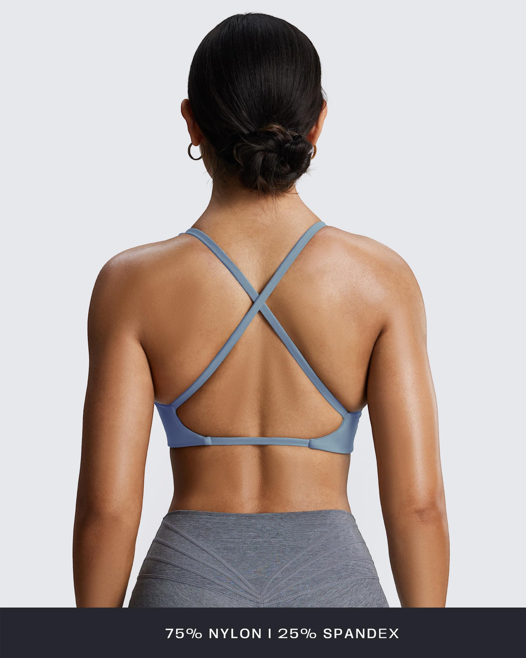 Aoxjox Women's Workout Sports Bras Fitness Sienna Low Impact Bra Yoga Crop Tank (Mykonos Blue, X-Small)
