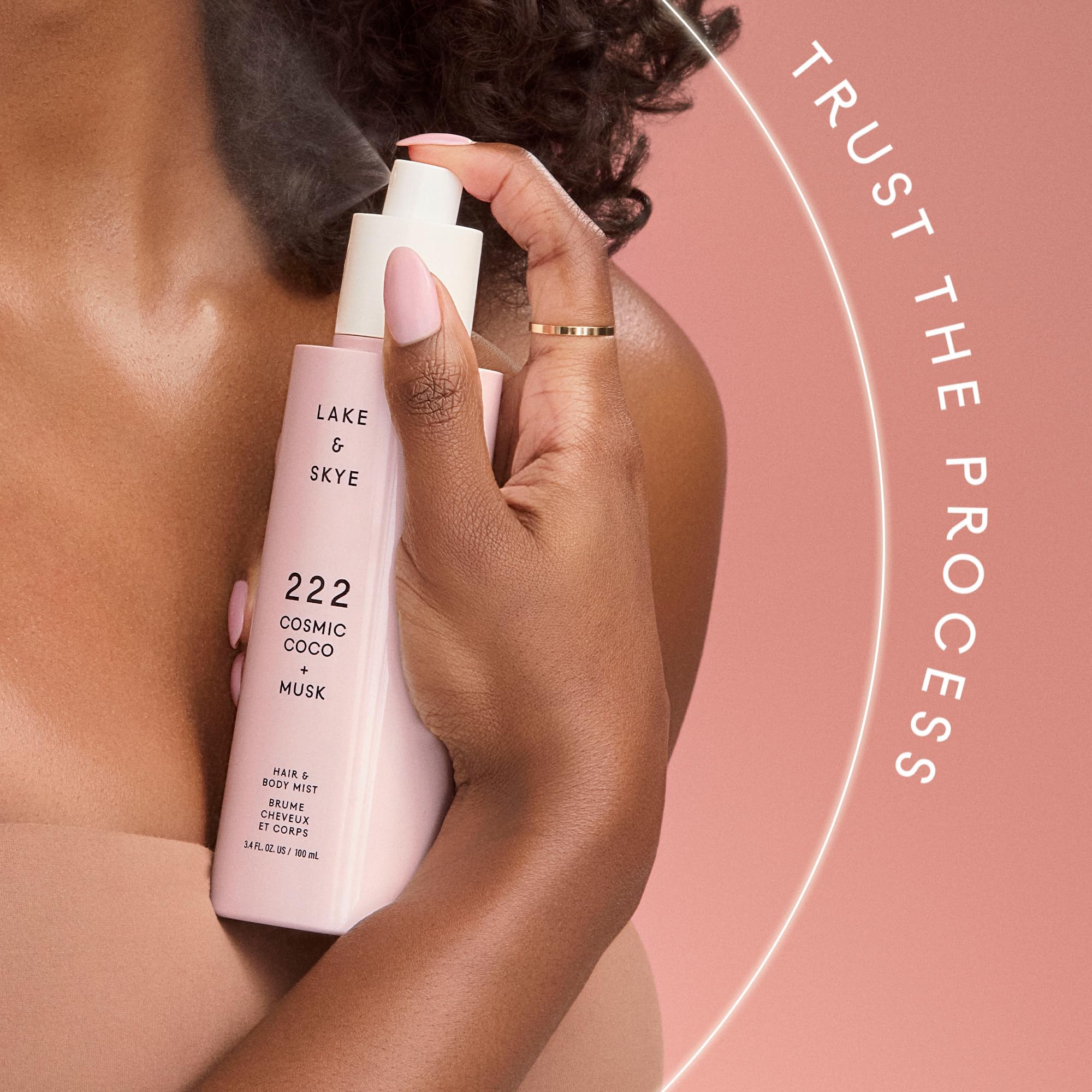 Lake & Skye 222 Cosmic Coco + Musk Hair & Body Mini Mist - Travel Size, Hydrating, Clean Musk - 1 fl oz