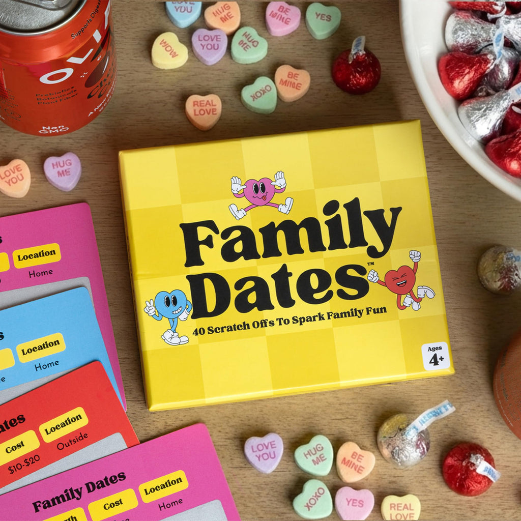 Happy Duo Family Dates 40 Scratch Off Cards – Fun Activities & Date Night Ideas for Kids and Parents – Adventure Card Game for Families – Valentine Gift for Kids & Family Nights