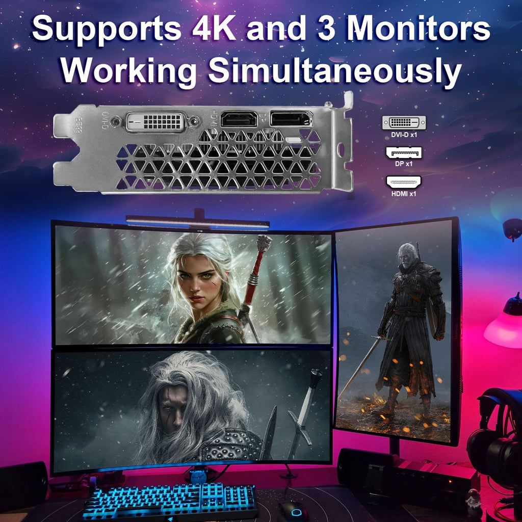 ZER-LON Radeon RX 550 4GB Graphics Card, GDDR5 128 Bit PCIE 3.0 Computer Gaming Gpu, 1183MHz Video Card with HDMI/DP/DVI Ports Support 4K