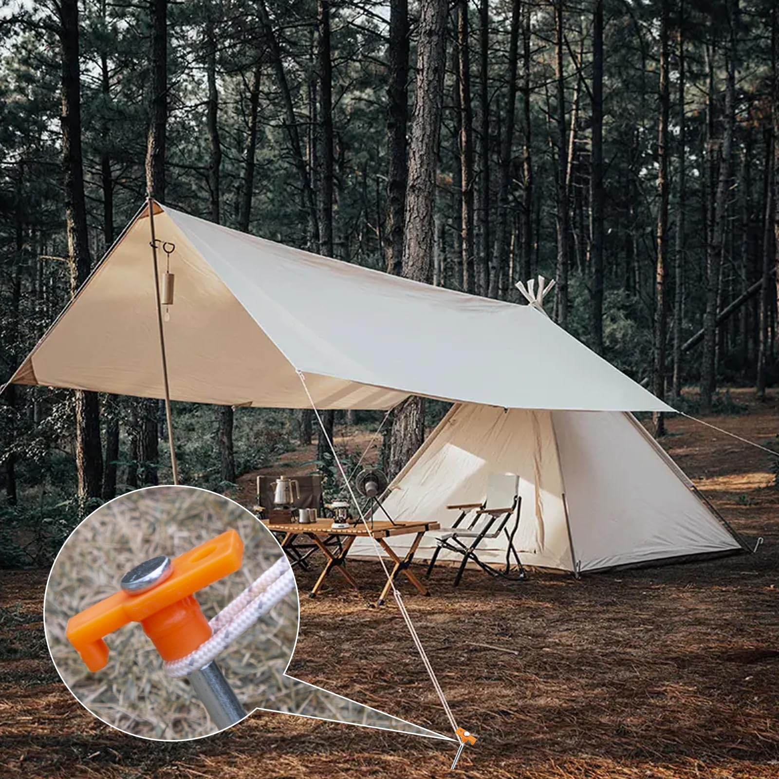 Tent Stakes Camping Stakes,AVOFOREST 7.1inch Non-Rust Metal Tent Pegs Ground Stakes Tent Spikes Camping,Garden,Hiking Orange (Orange 12pcs, 7.1IN)
