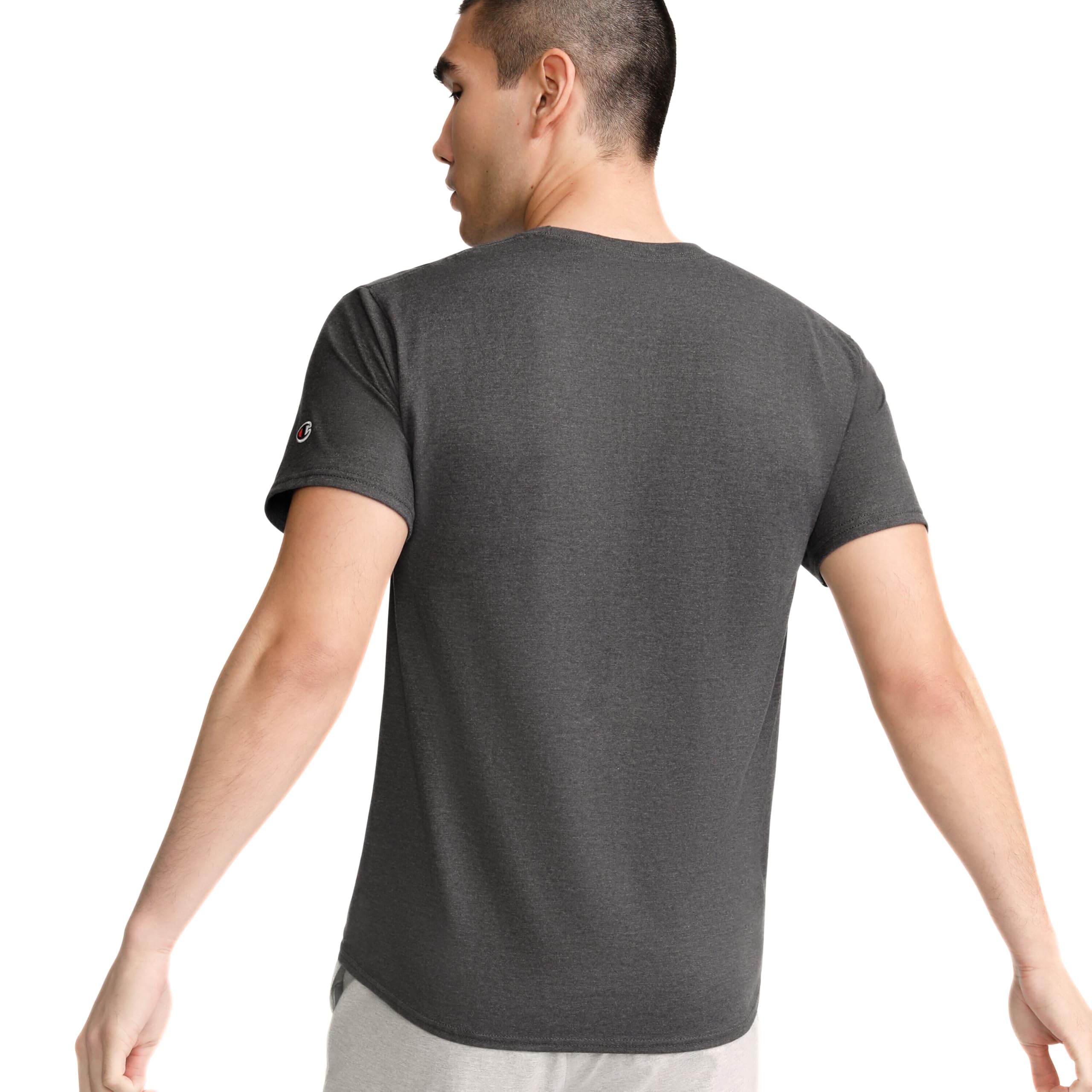 Champion Classic, Everyday Tee, Comfortable Soft Men's T-Shirt (Reg Tall), Granite Heather, 4X-Large Big