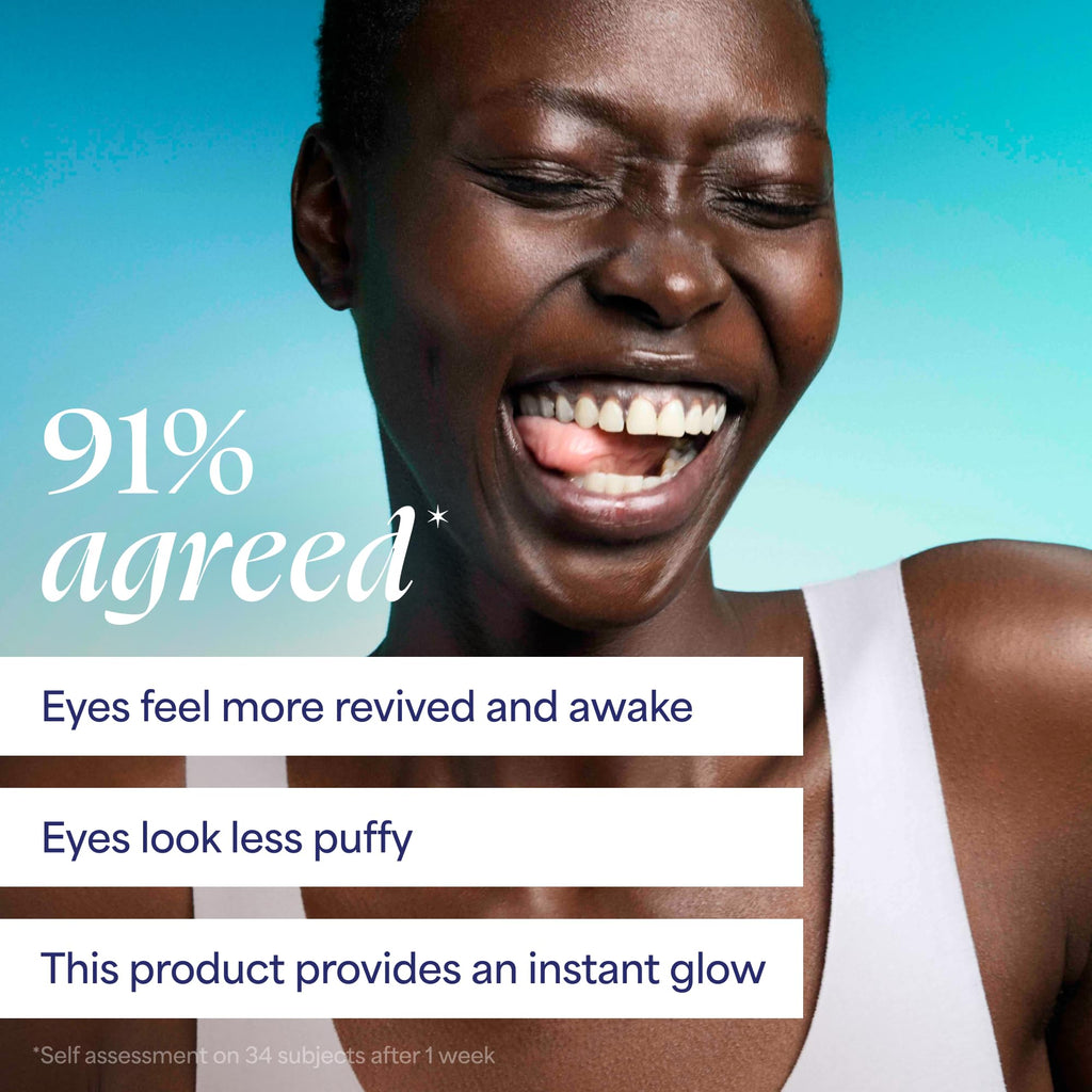 TULA Skin Care Spresso Energizing Eye Balm, Gold Glow - Energizing & Hydrating Caffeine Under Eye Treatment for Dark Circles, Portable and Perfect to Use On-the-go, 0.35 oz.