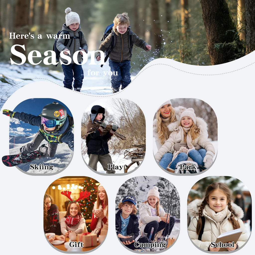 Littleplum Boys Snow Boots Winter Warm Booties Antiskid Hiking Outdoor Shoes Ankle Boots for Kids Yellow Size 3 Little Kid