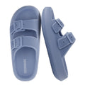 CUSHIONAIRE Fame Pillow Recovery Sandals for Women, Adjustable Double Buckle Waterproof EVA Cloud Slides for Women, BLUE 5