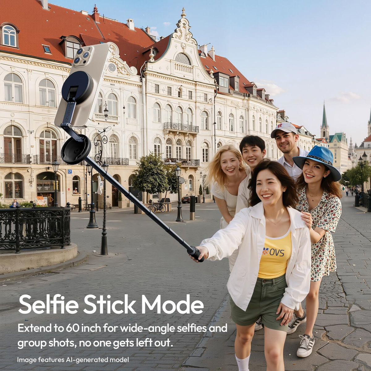 ULANZI MT85 60"Magnetic Phone Tripod for iPhone18Pro Auto Open Selfie Stick