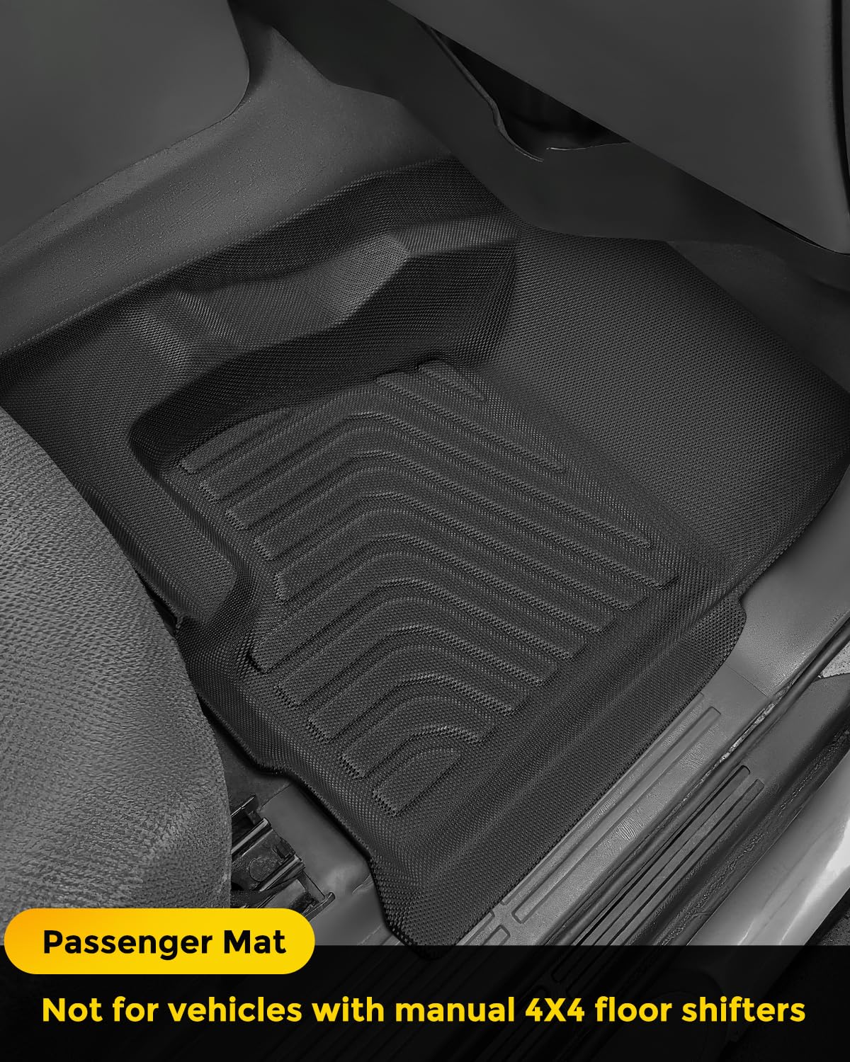 Car Floor Mats for Chevy Silverado: for Silverado/GMC Sierra 1999-2007 Crew Cab| for Suburban/Yukon XL 2000-2006| for Escalade/Avalanche 2002-2006 All Weather Truck Custom Accessories Front Rear Liner