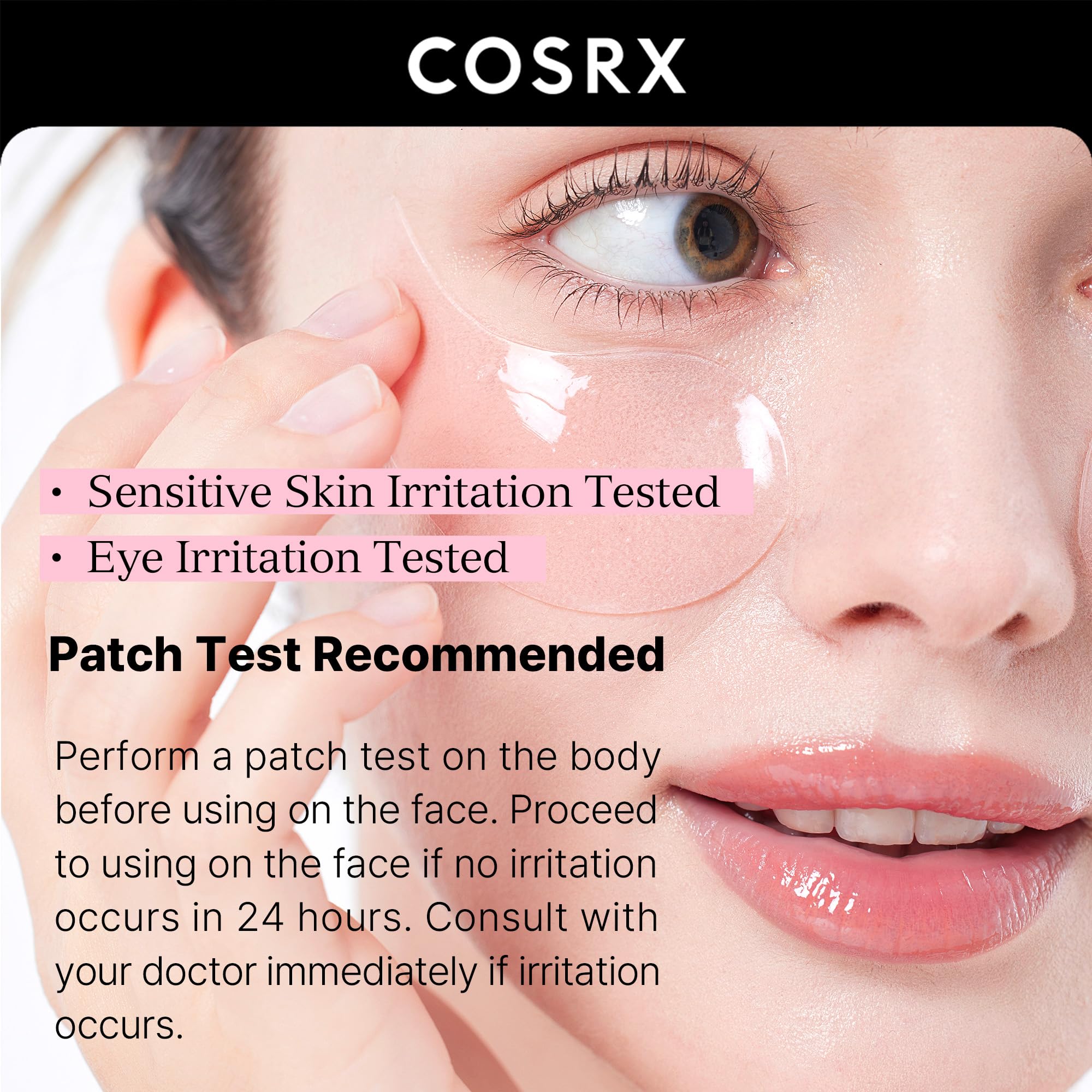 COSRX Limited Pink Edition Pink Peptides Collagen Hydrogel Eye Patch – Valentine’s Day Gifts for Girls and Women, Under Eye Mask for Puffy Eyes and Dark Circles, 60 Patches, Korean Skin Care
