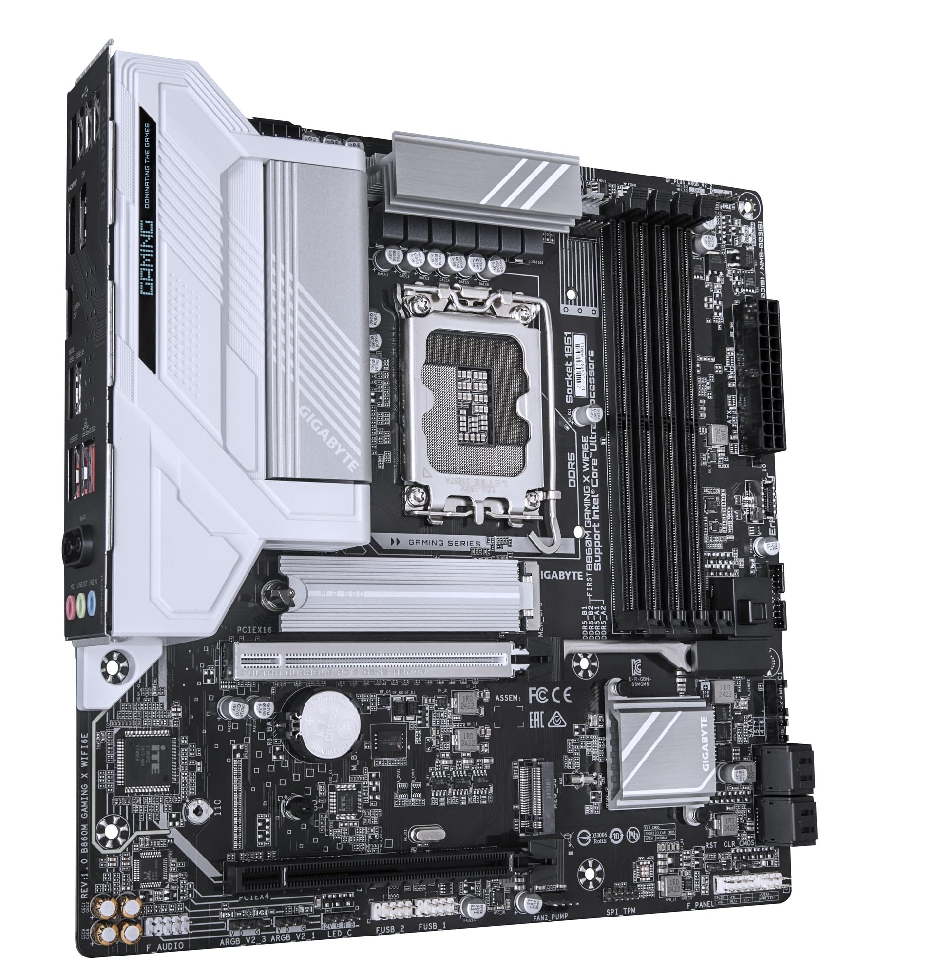 GIGABYTE B860M Gaming X WIFI6E Intel Core Ultra (Series 2) LGA 1851 Motherboard, mATX, DDR5, 2X M.2, PCIe 5.0, USB-C, WIFI6E, 2.5GbE LAN, EZ-Latch