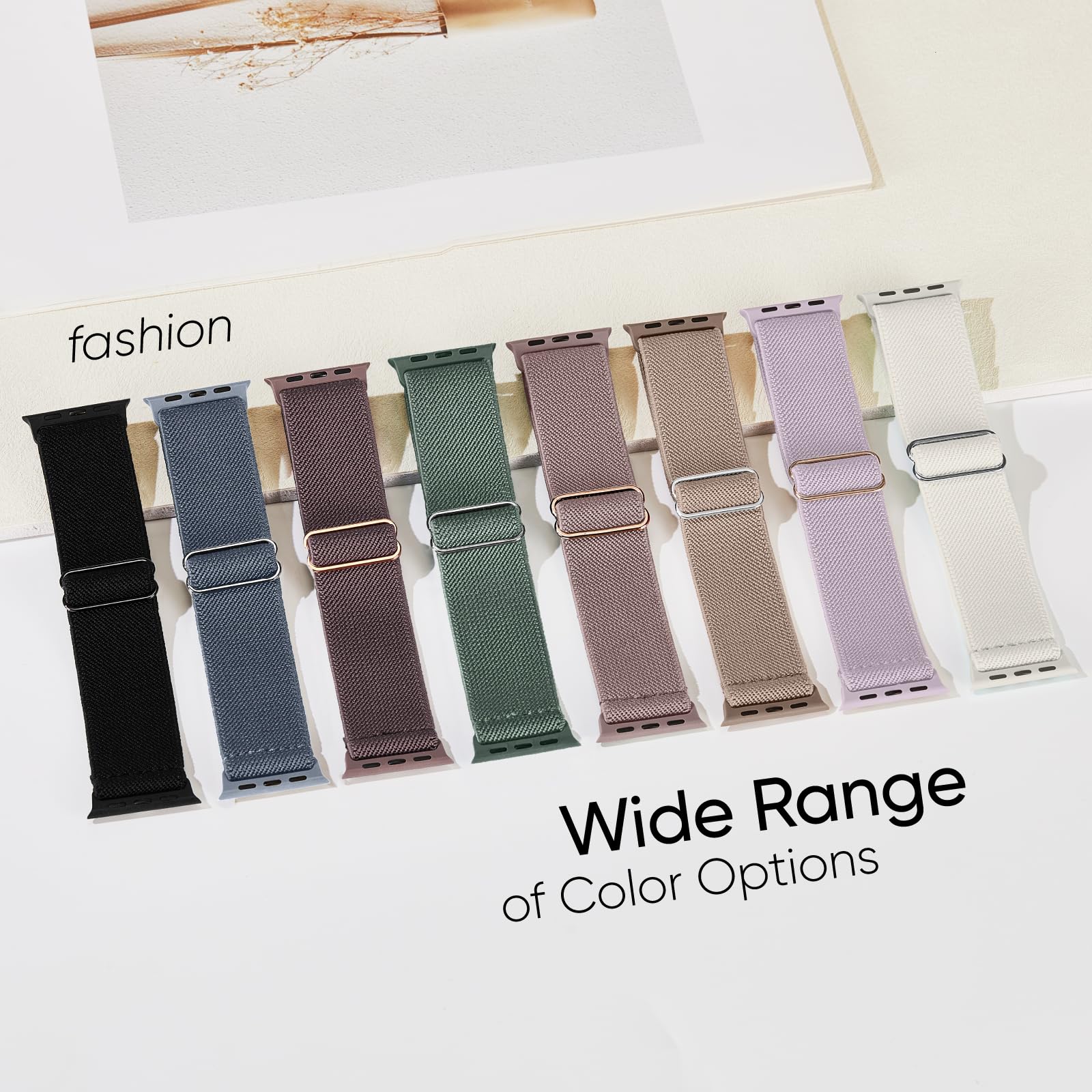 10 Pack Stretchy Bands Compatible with Apple Watch Band 40mm 38mm 41mm 42mm 44mm 45mm 46mm 49mm Women Men, Water-Resistant Solo Loop Elastic Sport Straps for iWatch Series 11 10 9 8 7 6 5 4 3 SE Ultra