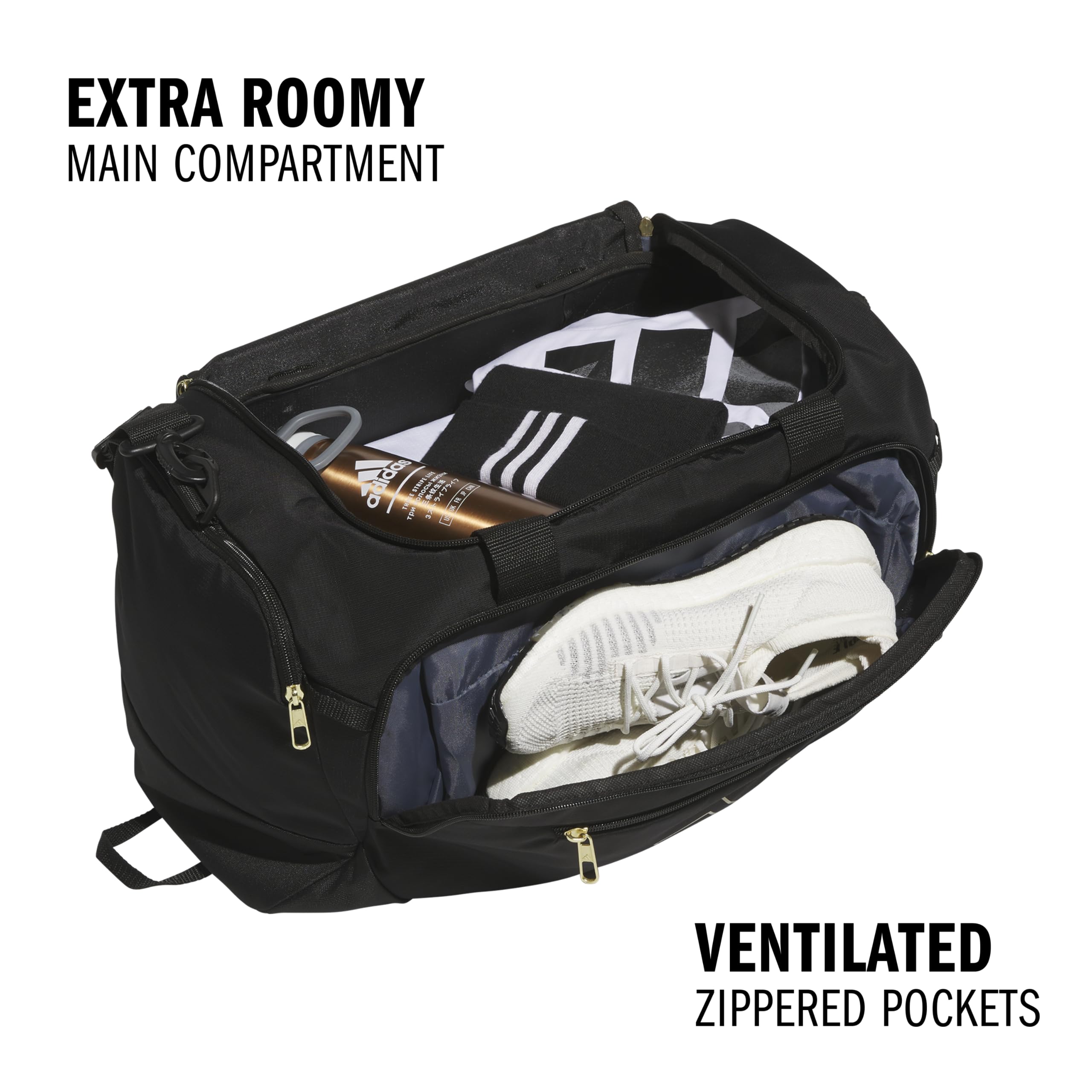 adidas Defender 5 Duffel Bag for Sports, Gym and Travel