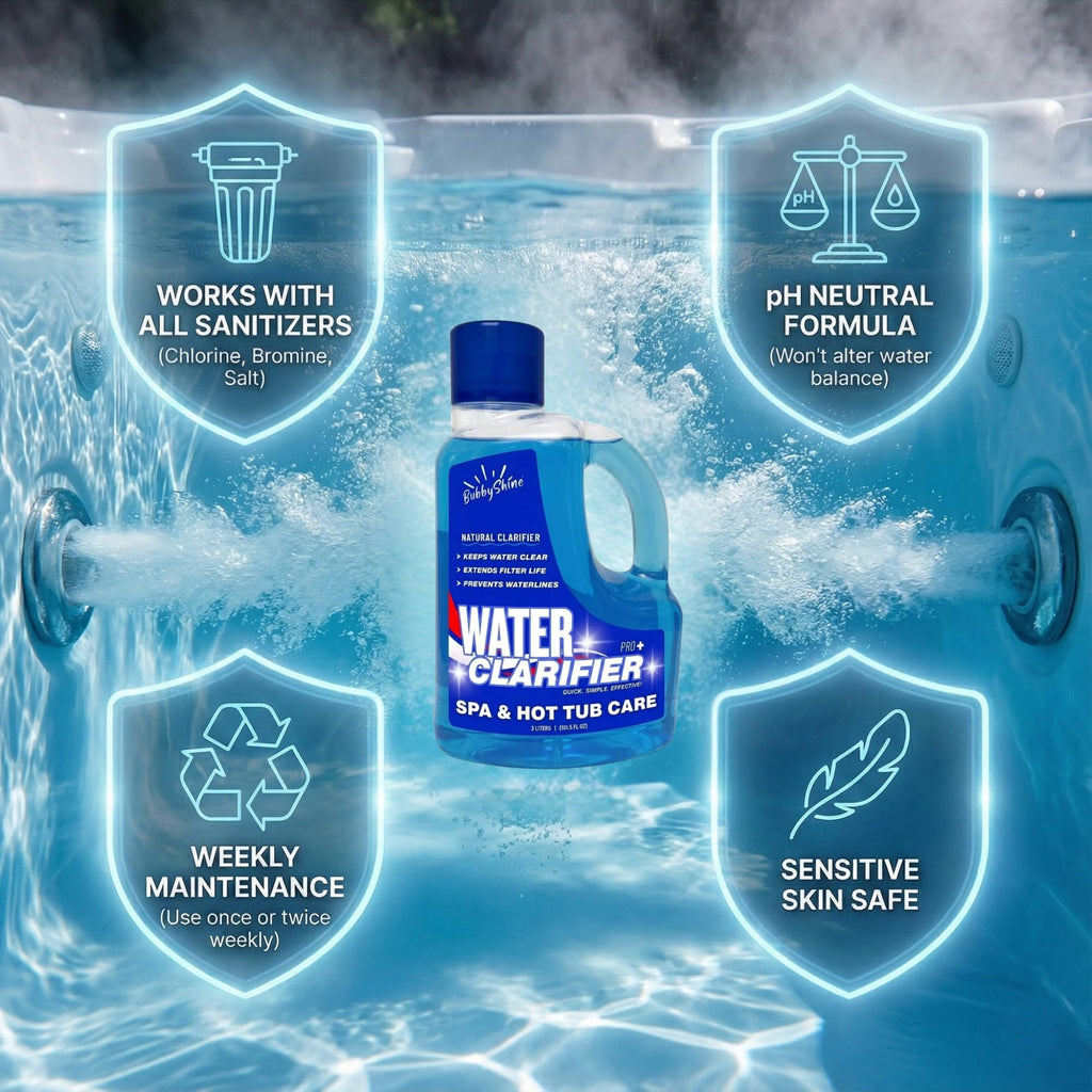 BubbyShine Hot Tub Clarifier, Hot Tub Water Clarifier, Spa Clarifier, 3 L