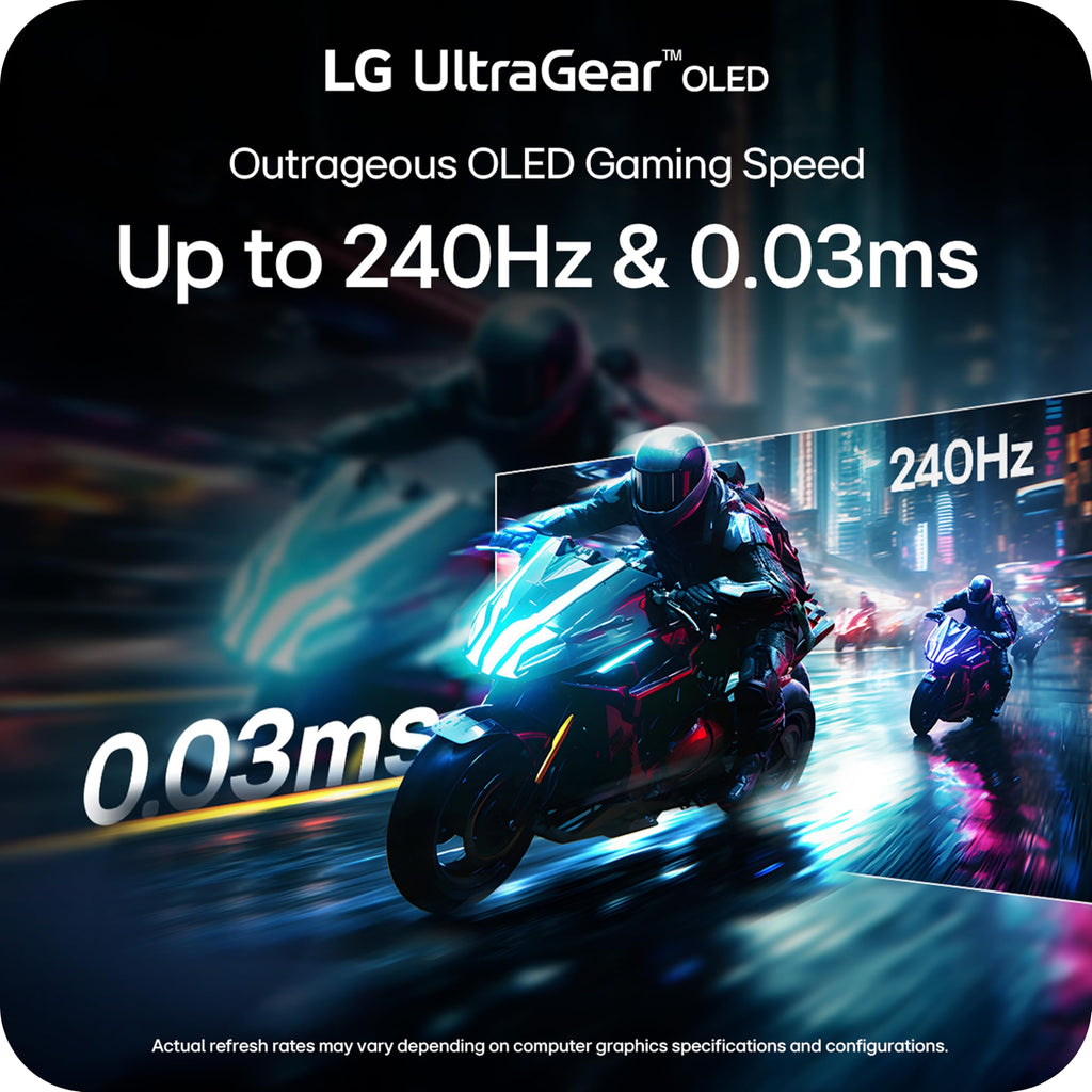 LG 27GX704A-B 27-inch Ultragear QHD (2650x1440) OLED Gaming Monitor 240Hz, 0.03ms, NVIDIA G-Sync Compatible, AMD FreeSync Premium Pro, VESA Display HDR TrueBlack400, HDMI 2.1, DisplayPort, Black