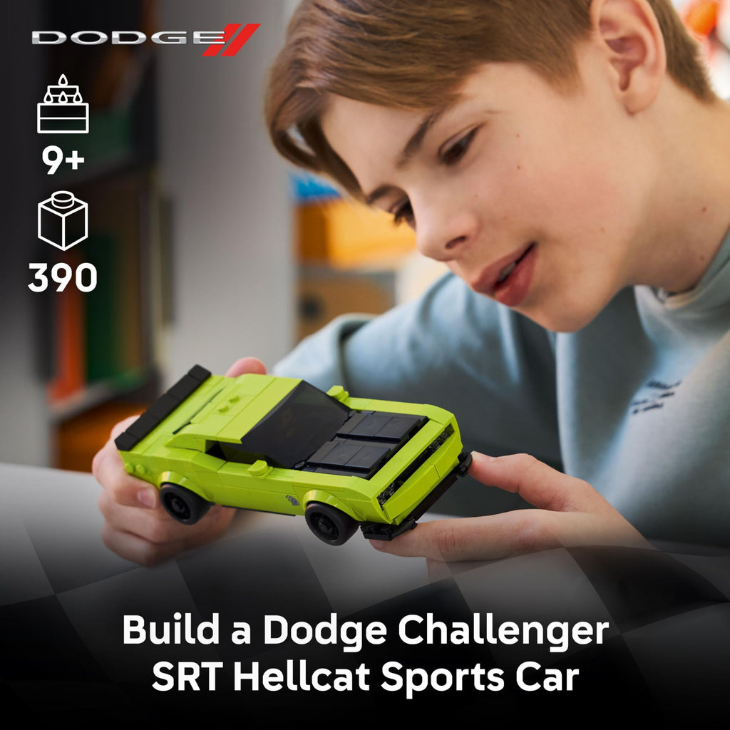 LEGO Speed Champions Dodge Challenger SRT Hellcat Sports Car Toy - Building Set for Learning, Play and Display - Kids Toy for Boys and Girls, Ages 9+ - Birthday Gift Idea for Race Car Fans - 77237