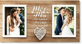 Wedding Gifts for Couples 2026, 15.7x8,3 Inch Mr & Mrs Wedding Frame Double Wooden Wedding Photo Frame Bridal Shower Gift for Bride to Be Personalized Newlywed Gifts for Couple, Engagement Gift for Bride