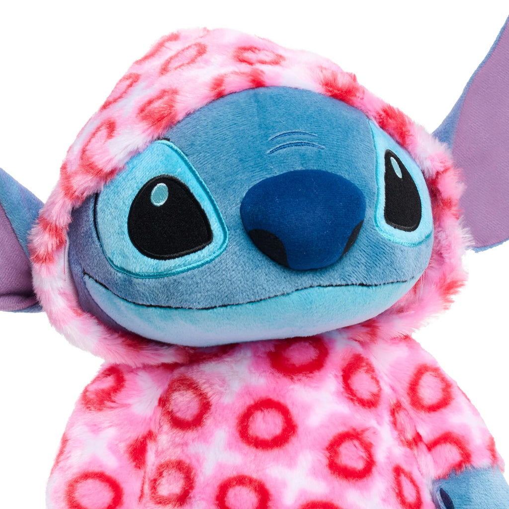 Disney Stitch Large 13-inch Valentines Heart Hoodie Plush Stuffed Animal, Soft & Huggable, Toy for Fans, Girls, Boys, Ages 2 and Up by Just Play