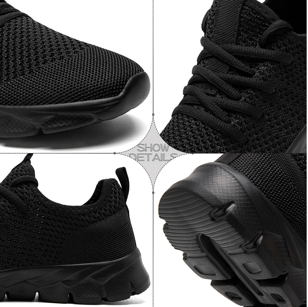 YITUHIO Running Shoes for Mens Fashion Sneakers Gym Tennis Walking Shoes Lightweight,Black,Mens Size 10