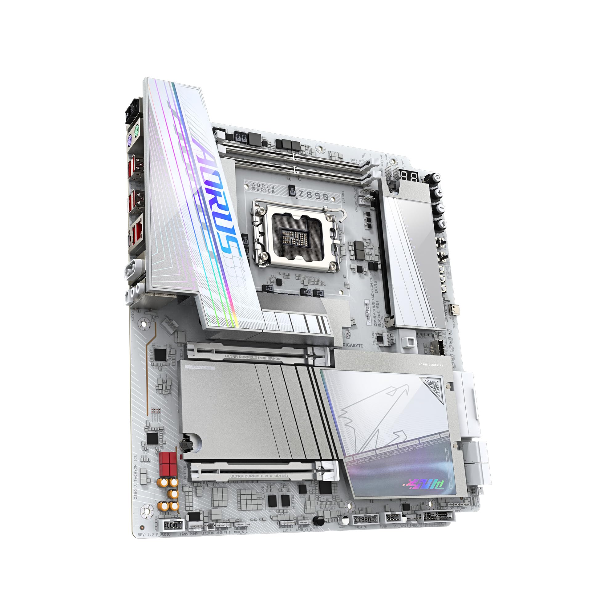 GIGABYTE Z890 AORUS Tachyon ICE Intel Core Ultra (Series 2) LGA 1851 Motherboard, E-ATX, DDR5, 4X M.2, PCIe 5.0, Thunderbolt 4, WIFI7, 5GbE LAN, D5 Bionic Corsa