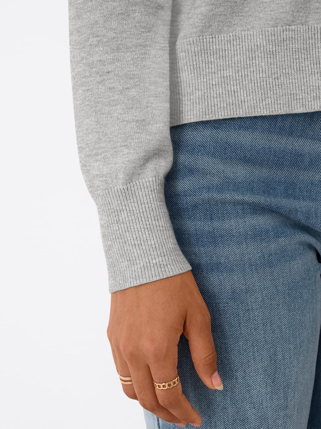 Trendy Queen Womens Cardigan Sweaters Lightweight Cropped Crew Neck Outfits Early Fall Fashion 2025 Clothing Grey Melange M