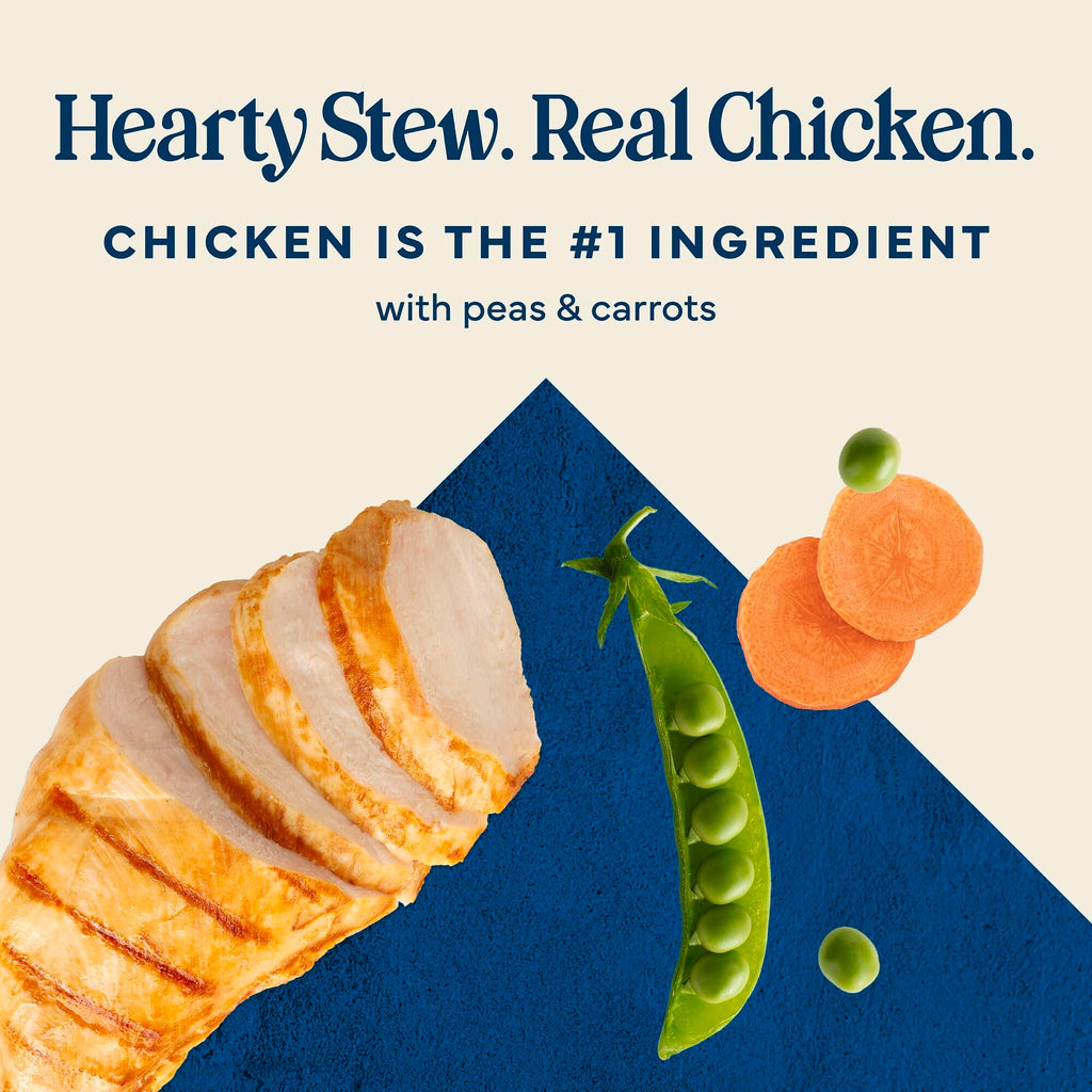 Blue Buffalo Love Made Fresh Natural Adult Dog Food, Refrigerated, Chunky Chicken Stew with Carrots and Peas, Fresh Dog Food, Ready-to-Serve, 1-lb Tub