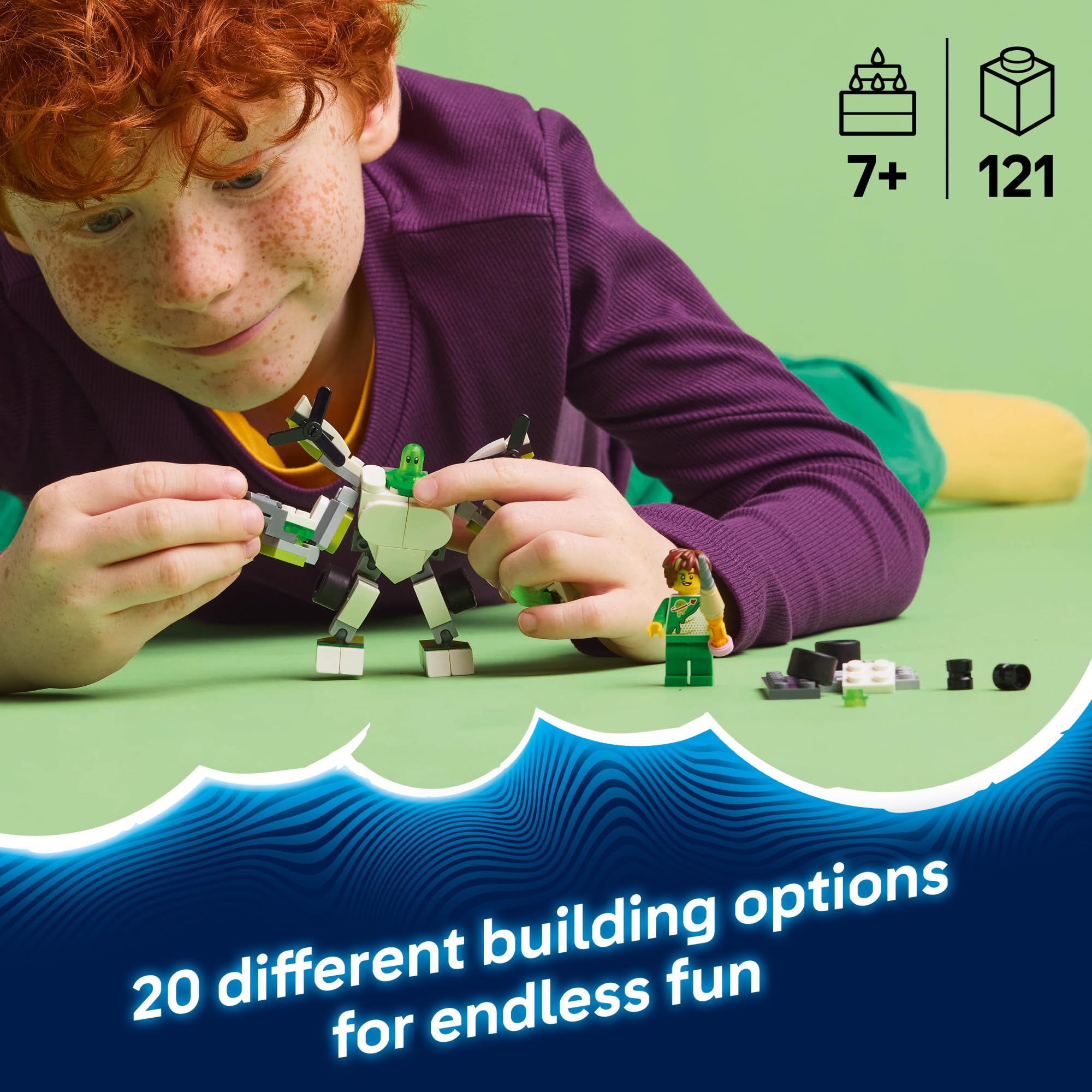 LEGO DREAMZzz Z-Blob's Robot and Vehicle Adventures Robot Toy Building Kit - Mech Suit Set for Kids, Boys and Girls, Ages 7+ - 19 Rebuild Options for Pretend Play - Gift Idea for Birthday - 71487