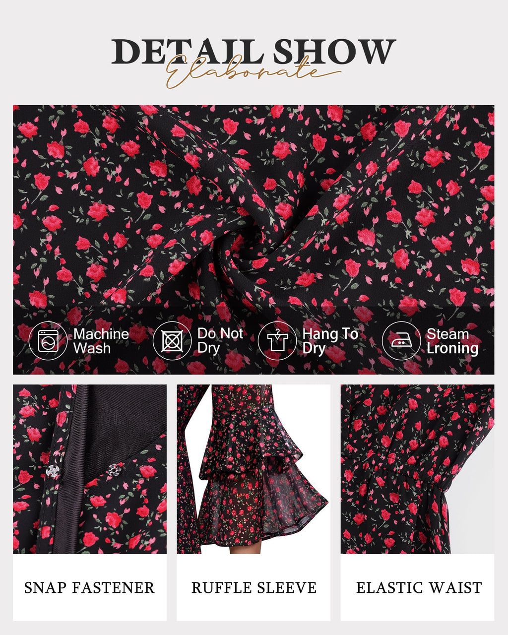 Bebonnie Cruise Outfits for Curvy Women 2026: Womens Casual Sexy V Neck Boho Formal Cocktail Date Night Dress Country Concert Flowy A Line Maxi Flattering Dresses for Big Bust Coachella Black Red XXL