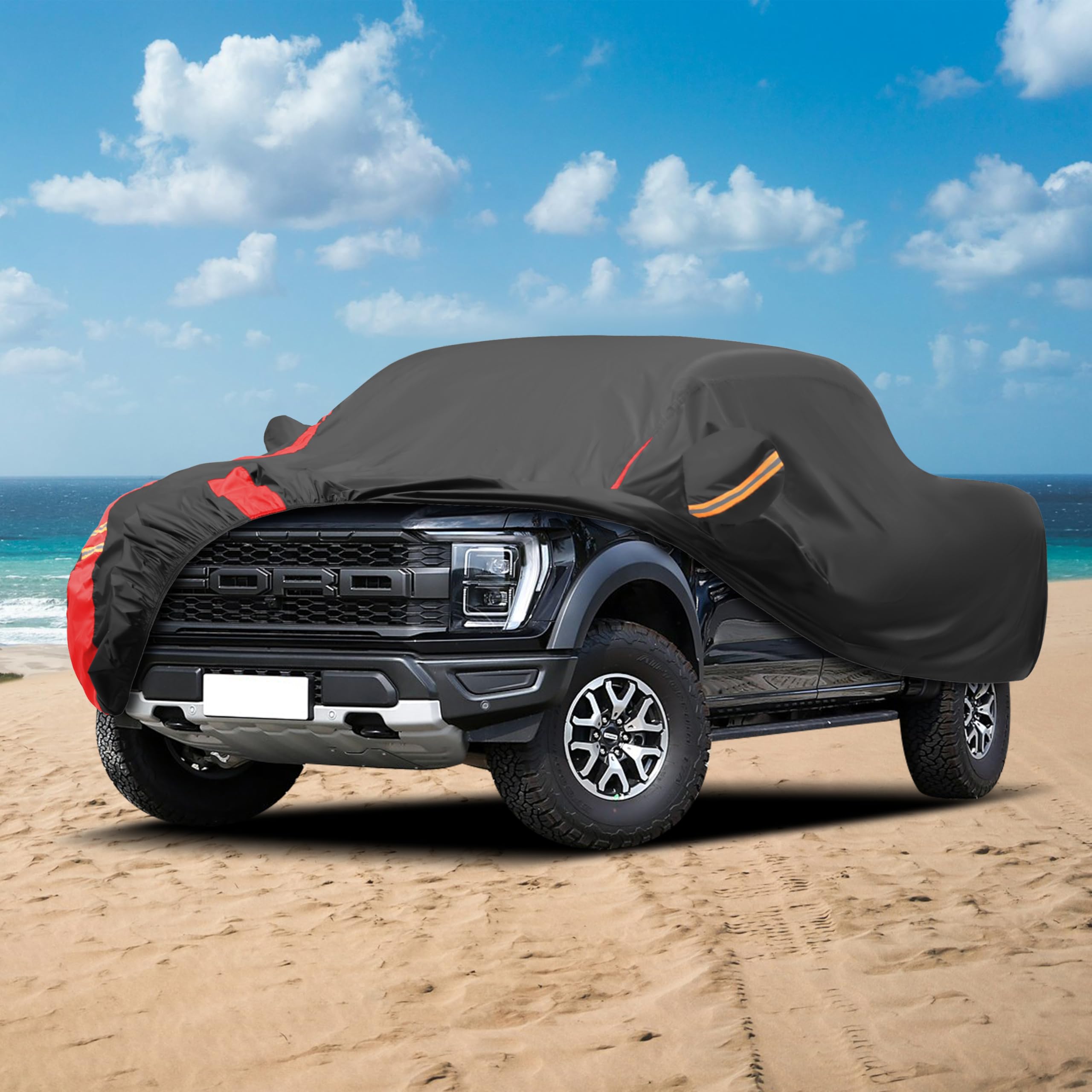 MBLCOOVERS Car Cover Outdoor Automobiles Waterproof All Weater Truck Cover for Tacoma, Tundra, Titan, F-150, RAM 1500, Silverado 1500, Sierra 1500 etc. Length: Up to 230 inches.