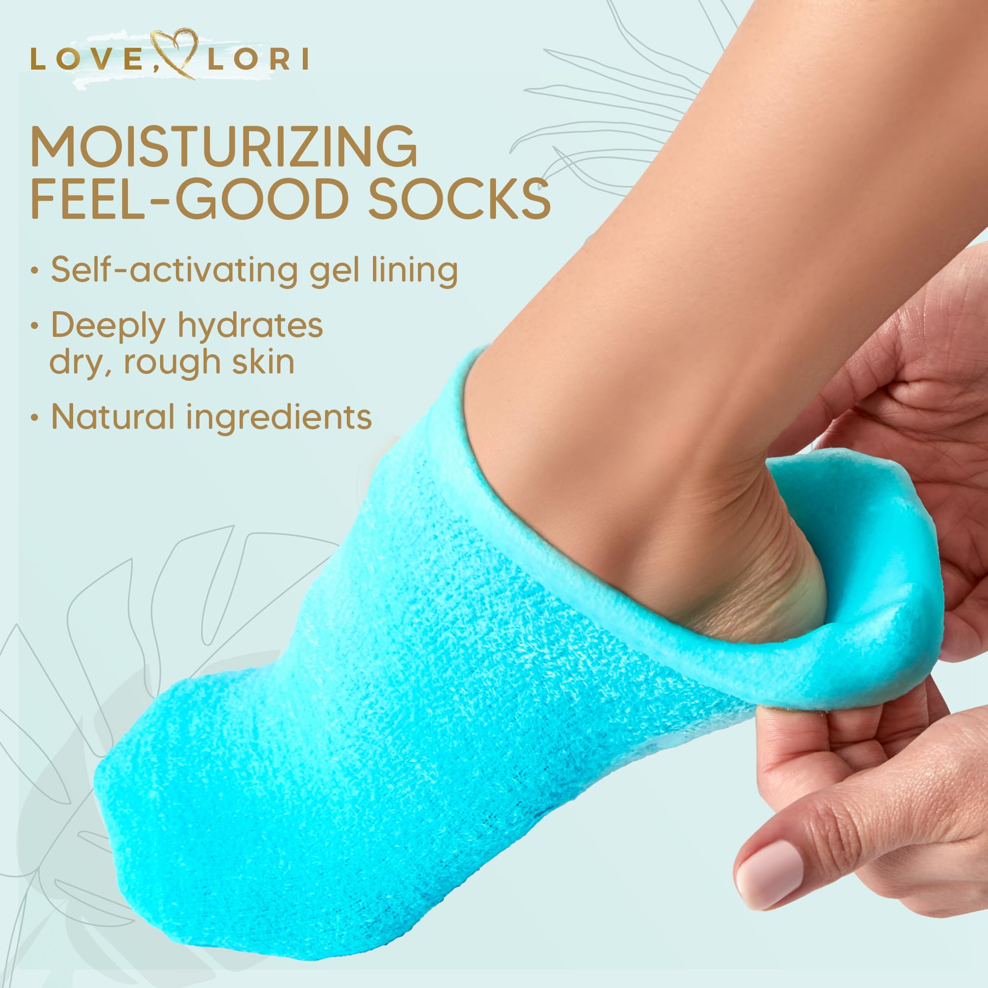 Moisturizing Socks (Up to Size 8.5) Gel Silicone Aloe Socks Spa Gifts Galentines Day Gifts - Infused with Vitamin E & JoJoba Oil - Self Care for Women