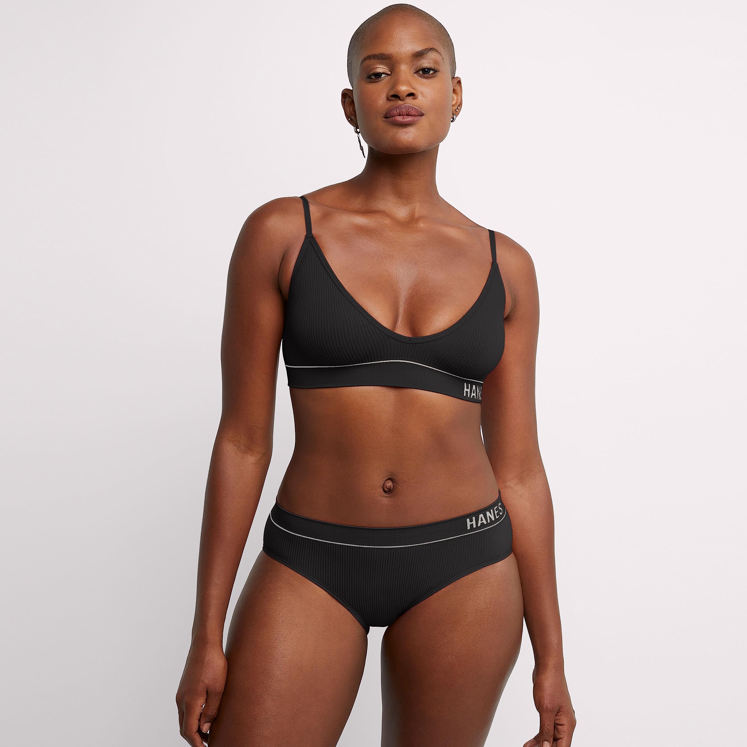 Hanes Originals Women’s Underwear, Seamless Rib Bikini Panties, 6-Pack
