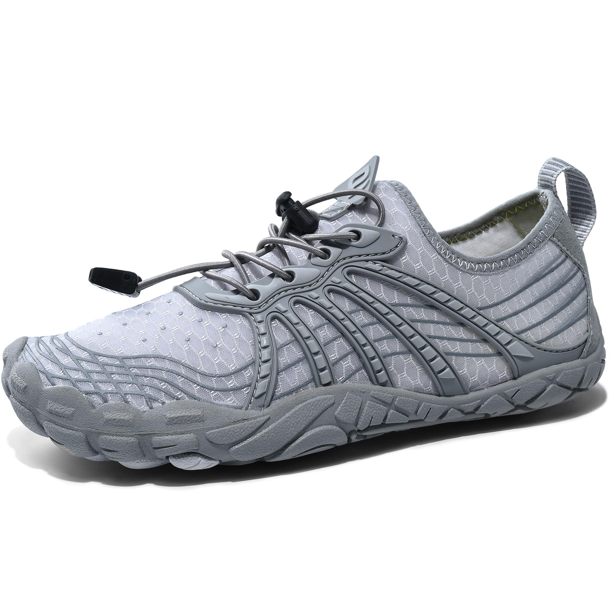 ZOOFLEX Water Shoes for Women Men, Quick Dry Barefoot Shoes,River Shoes for Outdoor Sports and Exercise Grey