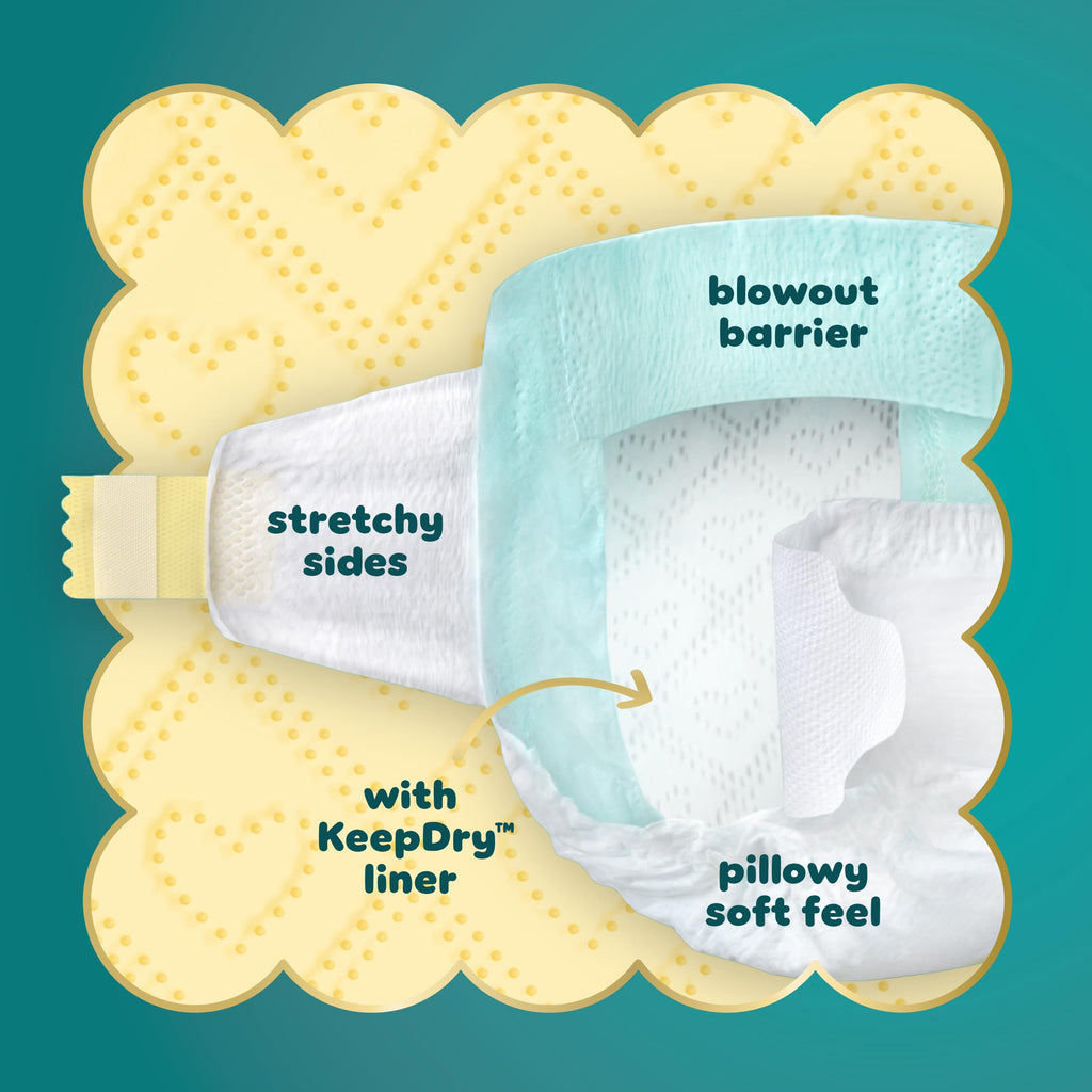 Pampers Swaddlers Diapers, Size 0 (up to 10 lbs), 84 Count, Absorbent, Keeps Baby Dry and Comfortable, Skin Safe Disposable Baby Diaper (Packaging May Vary)
