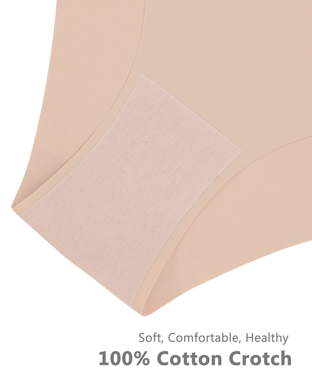 SHARICCA Women Seamless Cheeky Bikini No Show Panties Ladies Invisible Breathable Hipster Soft Stretch Underwear 7 Pack (7P11,S)