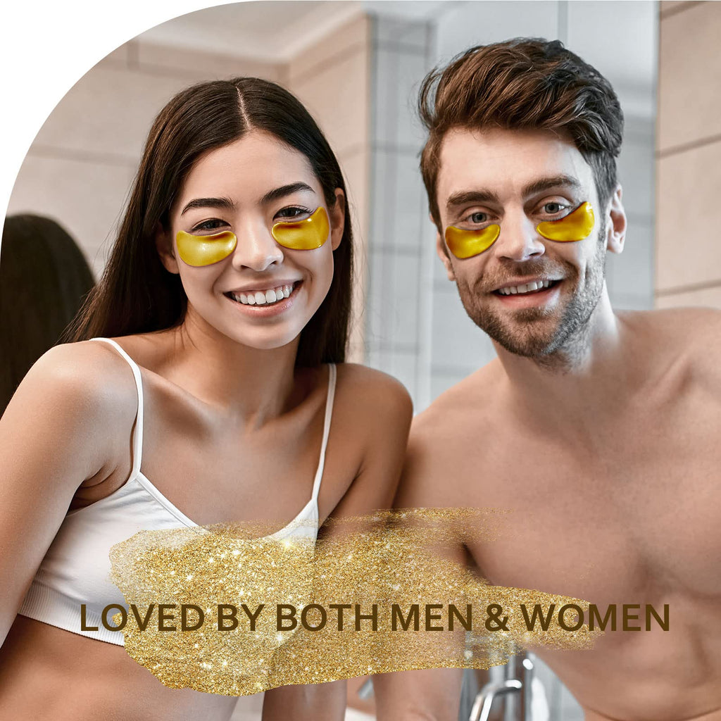 Taimand Under Eye Patches (30 Pairs), 24K Gold Under Eye Mask for Puffy Eyes, Dark Circles,Bags and Wrinkles with Collagen,Relieves Pressure and Reduces Wrinkles,Revitalises and Refreshes Your Skin