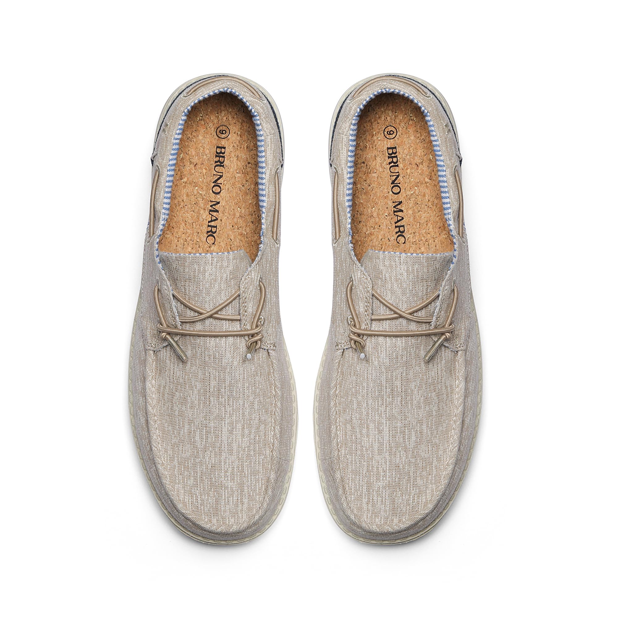 Bruno Marc Men's Slip-on Loafers Casual Boat Shoes,Size 10.5,Khaki,SBLS223M