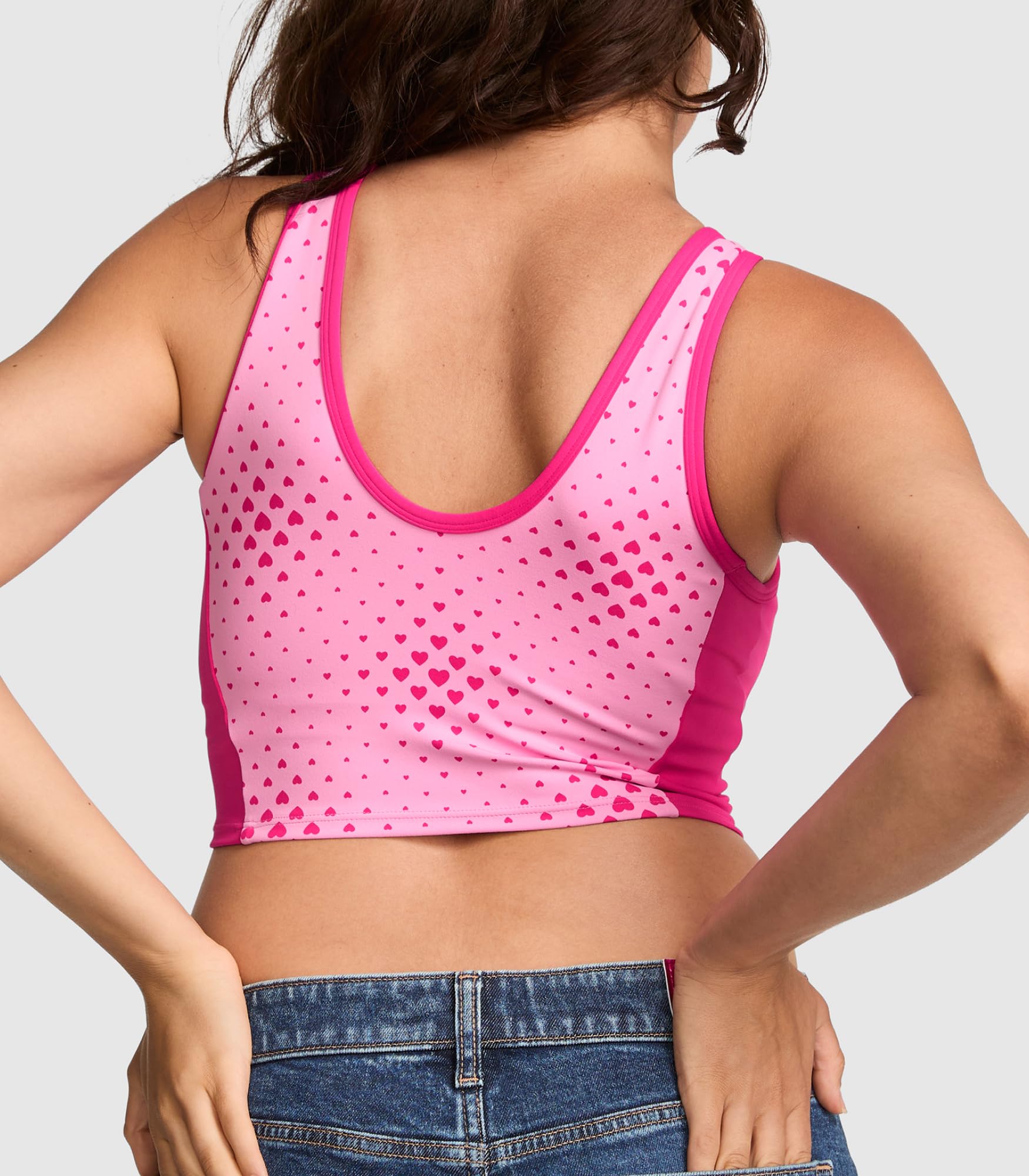 Victoria's Secret Pink | Elle Relay Bra Tank, Pink Hearts, M