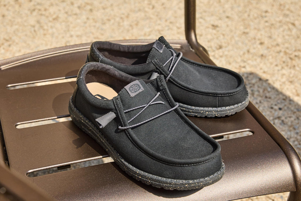 HEYDUDE Wally Hex Black/Black Size 11, Men’s Shoes, Slip-on Loafers, Comfortable & Light-Weight