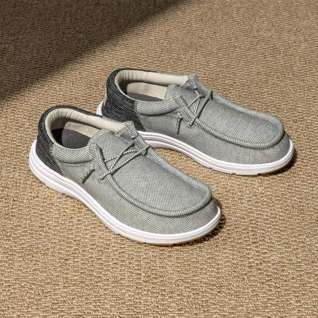 Bruno Marc Men's Arch Support Casual Slip-on Shoes Loafers for Men Non Slip Comfortable Boat Shoes,Size 12,Grey,SBLS2302M