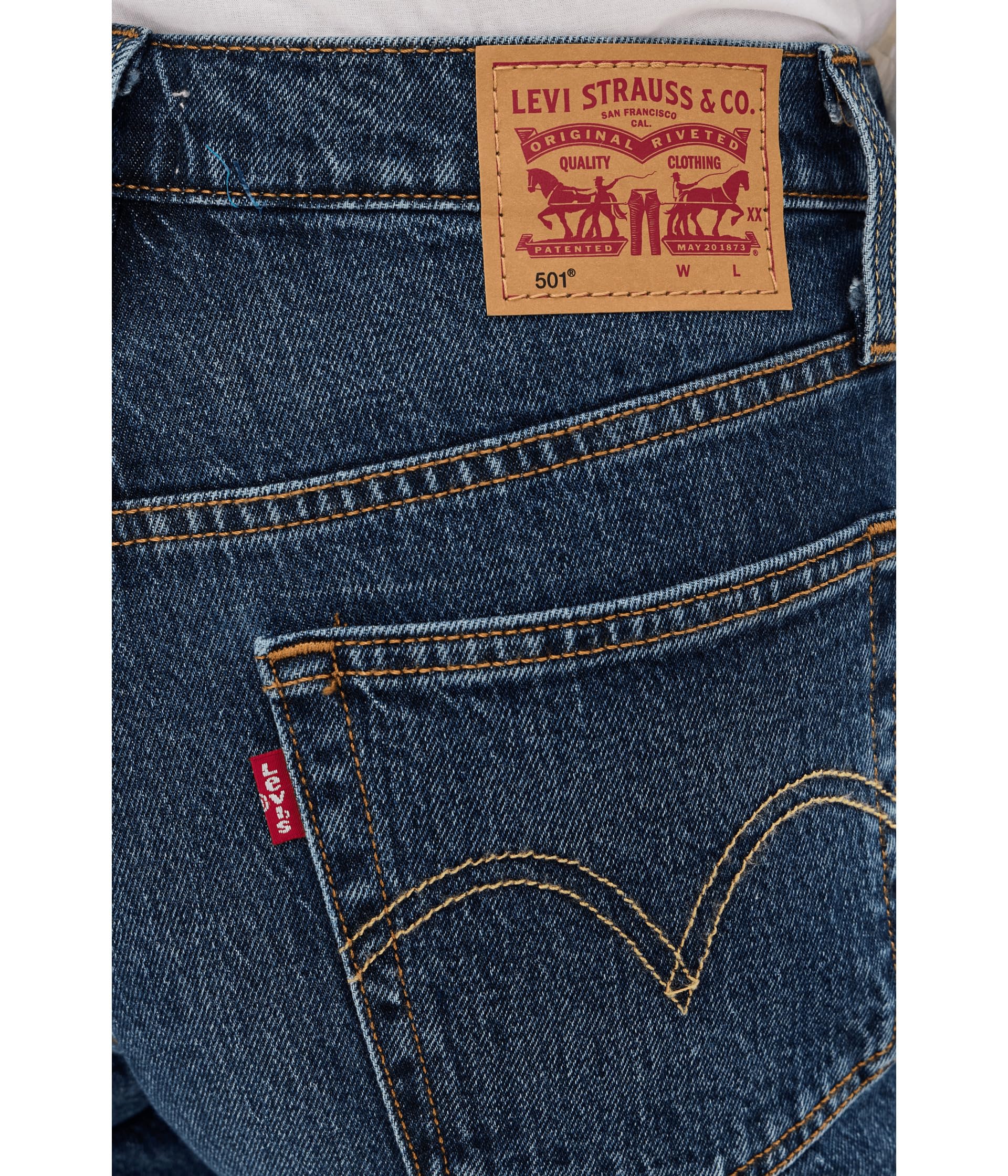 Levi's Women's 501 Mid-Thigh Shorts, (New) Believe Not (Shrink-to-fit - Stretch), 24, Standard