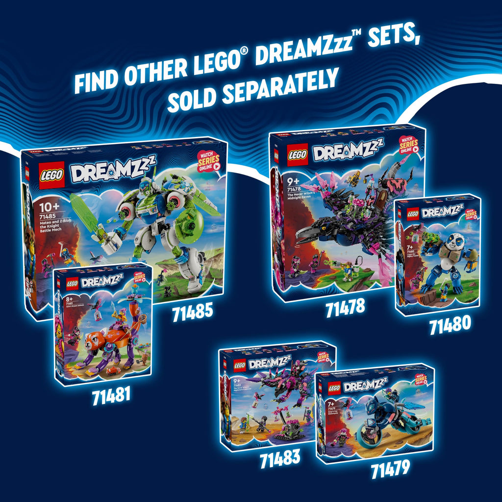 LEGO Dreamzzz Mateo and Z-Blob The Knight Battle Mech Building Toys Set - Spaceship & Robot Toy for Kids, Boys & Girls, Ages 10+ - Birthday Gift with 3 Building Options - 71485