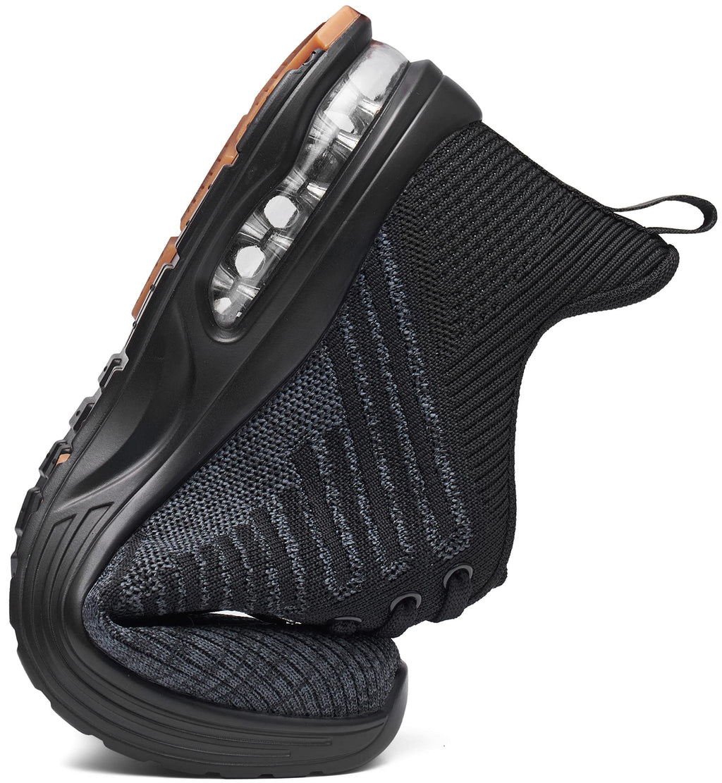 Mishansha Running Shoes for Men Sneakers Air Cushion Walking Shoes Comfortable Tennis Shoes Breathable Trail Running Shoes Black US 8