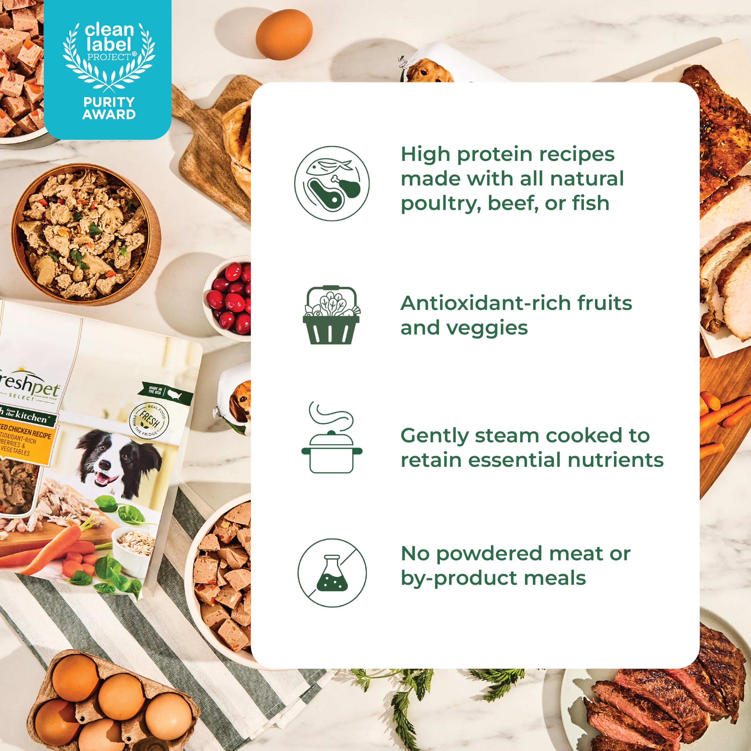 Freshpet Fresh Dog Food, Freshly Roasted Meals, Grain Free Chicken Recipe, 1.75 lb.