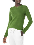 Amazon Essentials Women's Regular-Fit Soft Touch Long-Sleeve Crewneck Sweater, Green, Medium