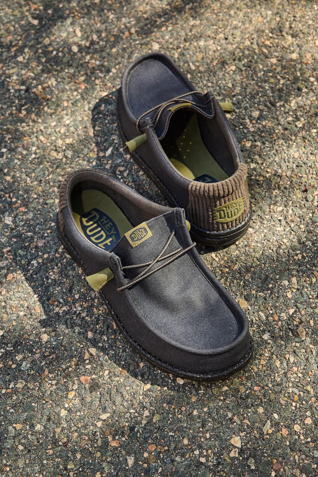 HEYDUDE Wally Waxed Casual Black/Black Size 11, Men’s Shoes, Slip-on Loafers, Comfortable & Light-Weight