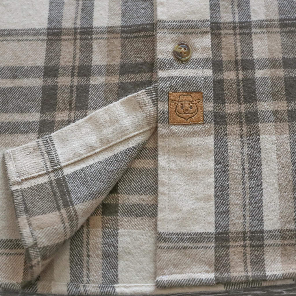 Dubinik® 6 oz Flannel Shirt for Men Long Sleeve Casual Button Down Brushed 100% Cotton Shirt Olive Beige Brown X-Large
